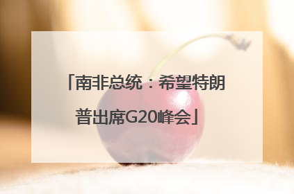 南非总统：希望特朗普出席G20峰会