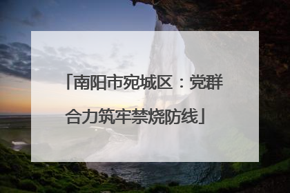 南阳市宛城区：党群合力筑牢禁烧防线