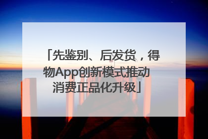 先鉴别、后发货，得物App创新模式推动消费正品化升级
