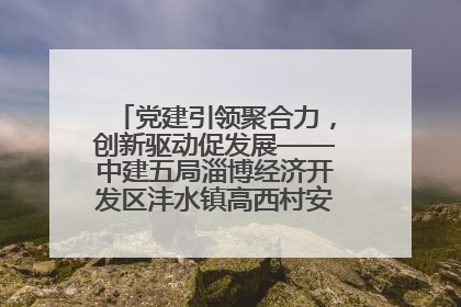 党建引领聚合力，创新驱动促发展——中建五局淄博经济开发区沣水镇高西村安置项目建设纪实