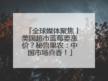 全球媒体聚焦丨美国超市蓝莓要涨价？秘鲁果农：中国市场真香！
