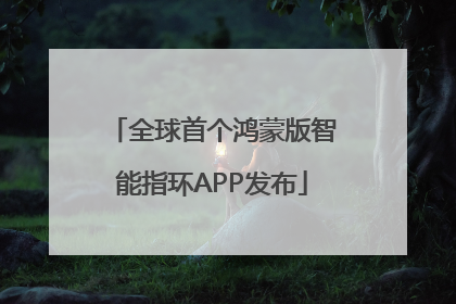 全球首个鸿蒙版智能指环APP发布