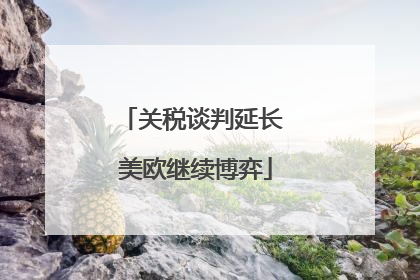 关税谈判延长 美欧继续博弈