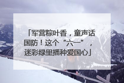 军营粽叶香，童声话国防！这个“六一”，迷彩绿里播种爱国心