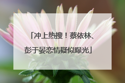 冲上热搜！蔡依林、彭于晏恋情疑似曝光
