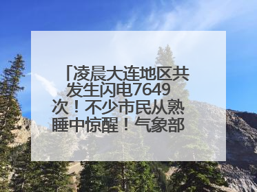 凌晨大连地区共发生闪电7649次！不少市民从熟睡中惊醒！气象部门提醒