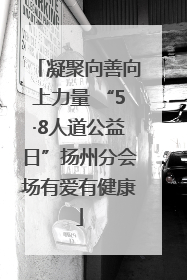 凝聚向善向上力量 “5·8人道公益日”扬州分会场有爱有健康