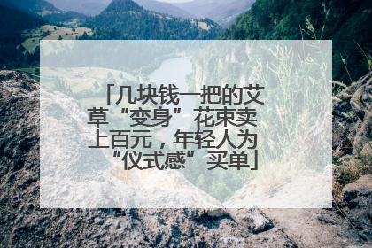 几块钱一把的艾草“变身”花束卖上百元，年轻人为“仪式感”买单