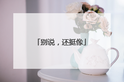 别说，还挺像