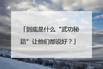 到底是什么“武功秘籍”让他们都说好？