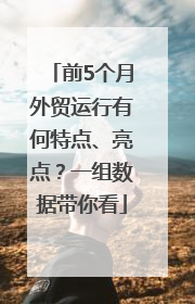 前5个月外贸运行有何特点、亮点？一组数据带你看