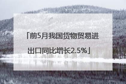 前5月我国货物贸易进出口同比增长2.5%