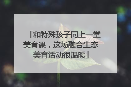 和特殊孩子同上一堂美育课，这场融合生态美育活动很温暖