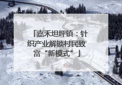 嘉禾坦坪镇：针织产业解锁村民致富“新模式”