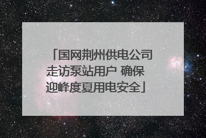 国网荆州供电公司走访泵站用户 确保迎峰度夏用电安全