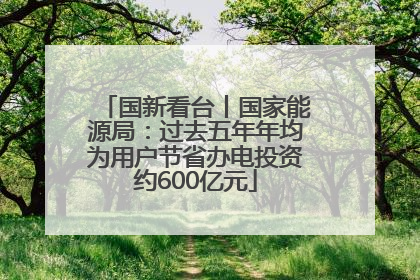 国新看台丨国家能源局：过去五年年均为用户节省办电投资约600亿元