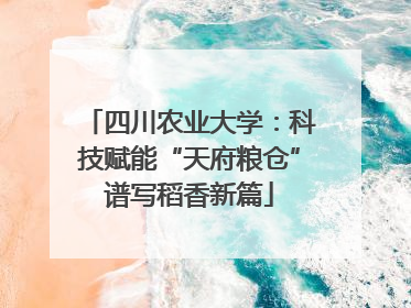 四川农业大学：科技赋能“天府粮仓”谱写稻香新篇