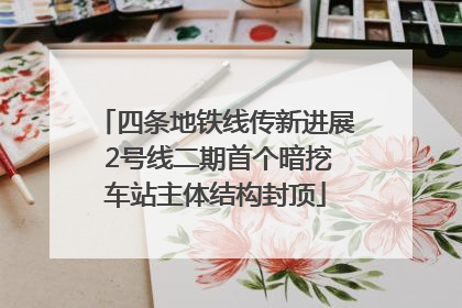 四条地铁线传新进展 2号线二期首个暗挖车站主体结构封顶