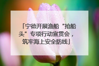 宁德开展渔船“抢船头”专项行动宣贯会，筑牢海上安全防线