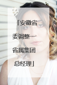 安徽省委调整一省属集团总经理