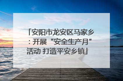 安阳市龙安区马家乡：开展“安全生产月”活动 打造平安乡镇