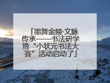 墨舞金陵·文脉传承——书法研学暨“小状元书法大赛”活动启动了