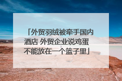 外贸羽绒被牵手国内酒店 外贸企业说鸡蛋不能放在一个篮子里