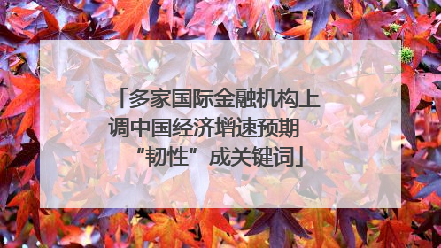 多家国际金融机构上调中国经济增速预期 “韧性”成关键词