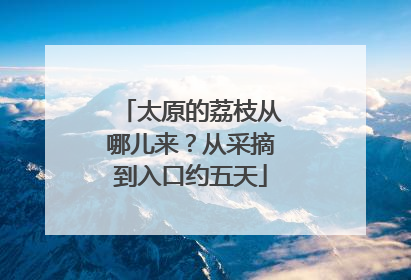 太原的荔枝从哪儿来？从采摘到入口约五天