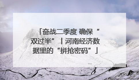 奋战二季度 确保“双过半”丨河南经济数据里的“拼抢密码”