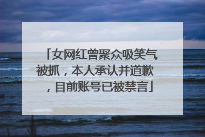 女网红曾聚众吸笑气被抓，本人承认并道歉，目前账号已被禁言
