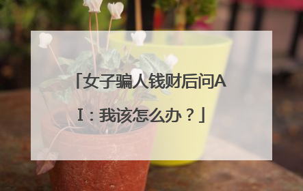 女子骗人钱财后问AI：我该怎么办？