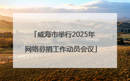 威海市举行2025年网络募捐工作动员会议