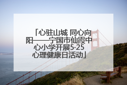 心驻山城 同心向阳——宁国市仙霞中心小学开展5·25心理健康日活动