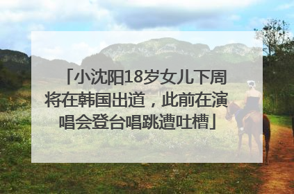小沈阳18岁女儿下周将在韩国出道，此前在演唱会登台唱跳遭吐槽