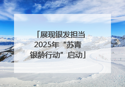 展现银发担当 2025年“苏青银龄行动”启动