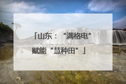 山东：“满格电”赋能“慧种田”