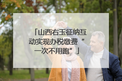 山西右玉征纳互动实现办税缴费“一次不用跑”