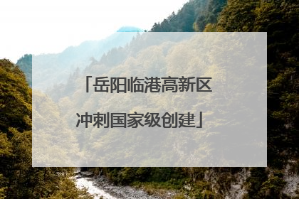 岳阳临港高新区冲刺国家级创建