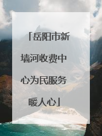 岳阳市新墙河收费中心为民服务暖人心
