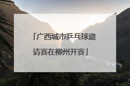 广西城市乒乓球邀请赛在柳州开赛