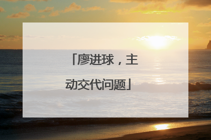 廖进球，主动交代问题