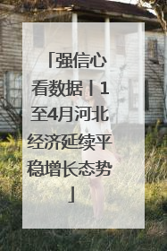 强信心 看数据丨1至4月河北经济延续平稳增长态势