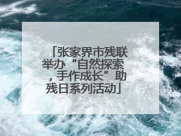 张家界市残联举办“自然探索，手作成长”助残日系列活动