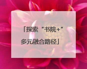 探索“书院+”多元融合路径