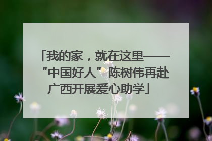 我的家，就在这里——“中国好人”陈树伟再赴广西开展爱心助学