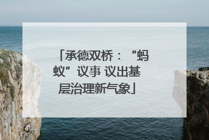 承德双桥：“蚂蚁”议事 议出基层治理新气象