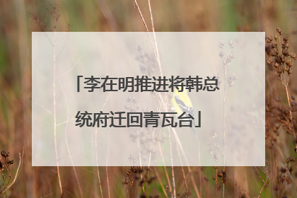 李在明推进将韩总统府迁回青瓦台