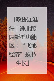 政协江淮行｜淮北段园新型功能区：“飞地经济”拔节生长