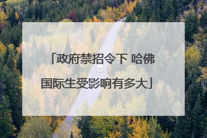 政府禁招令下 哈佛国际生受影响有多大